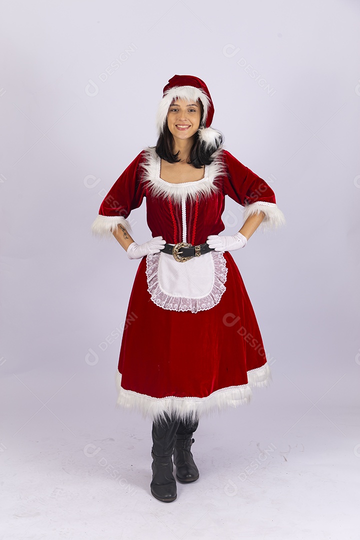 Mamãe Noel sobre fundo branco