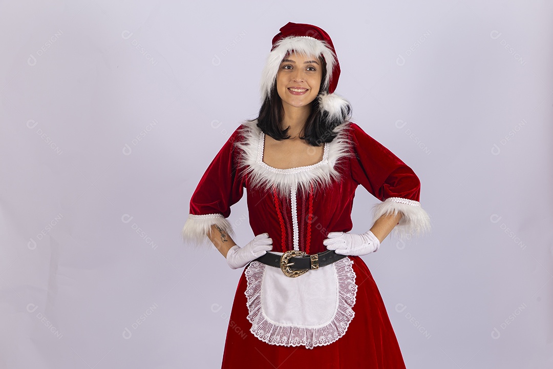 Mamãe Noel sobre fundo branco