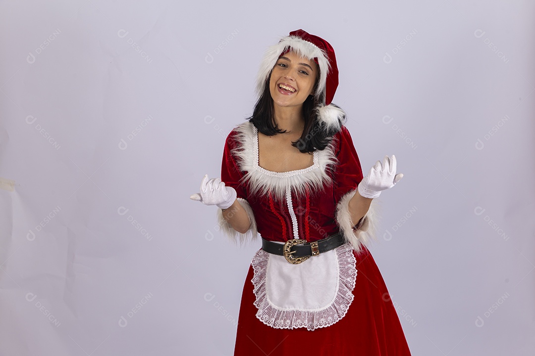 Mamãe Noel sobre fundo branco