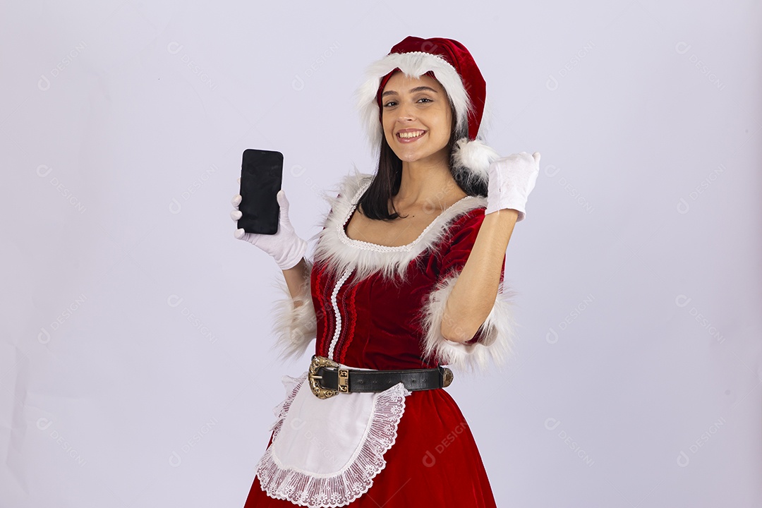 Mamãe Noel sobre fundo branco