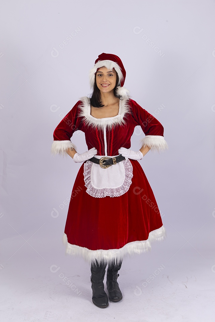 Mamãe Noel sobre fundo branco