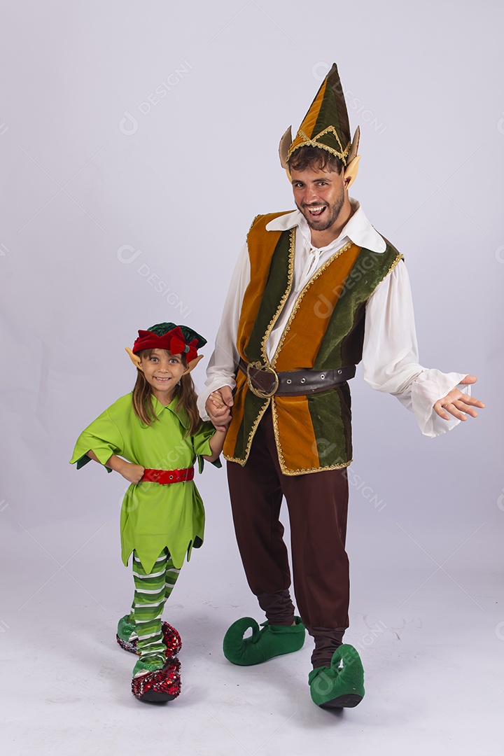 Papai Noel sobre fundo branco