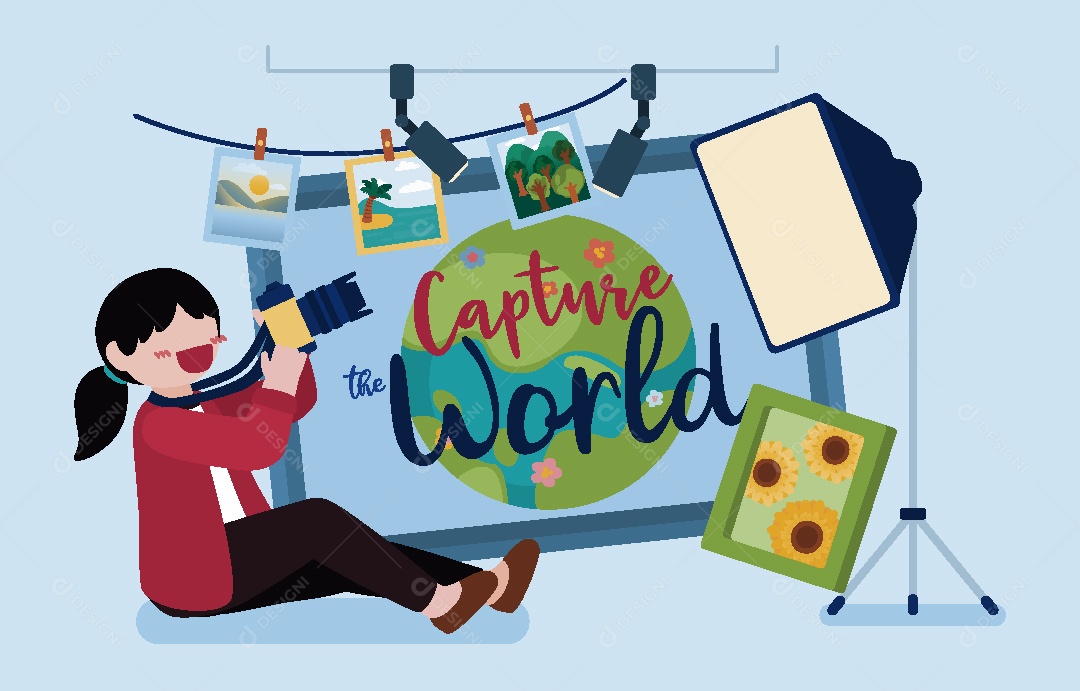 Capture o Momento Ilustração Vetor EPS