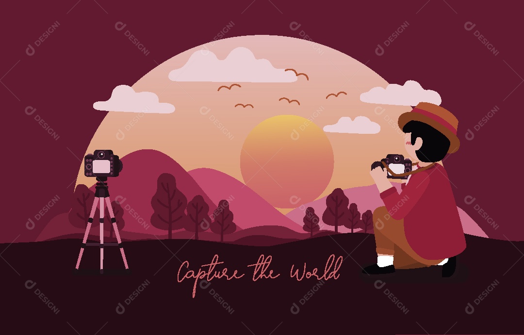 Capture o Momento Ilustração Vetor EPS