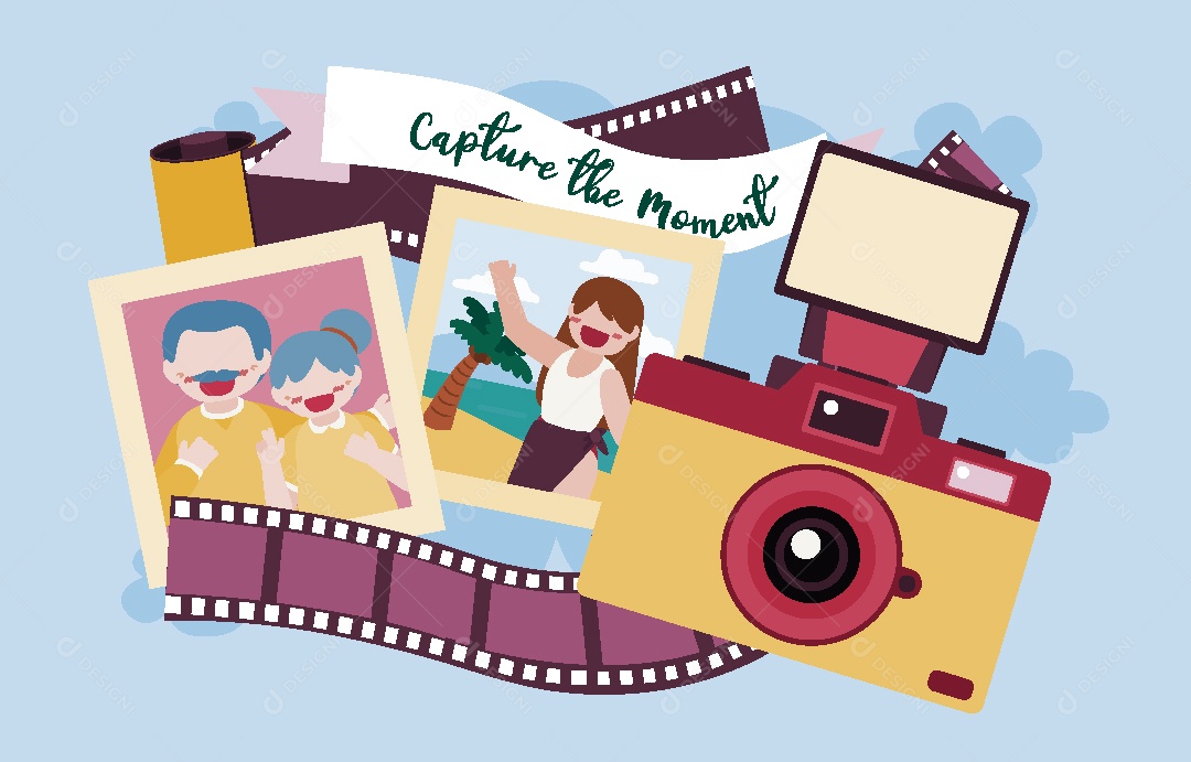 Capture o Momento Ilustração Vetor EPS