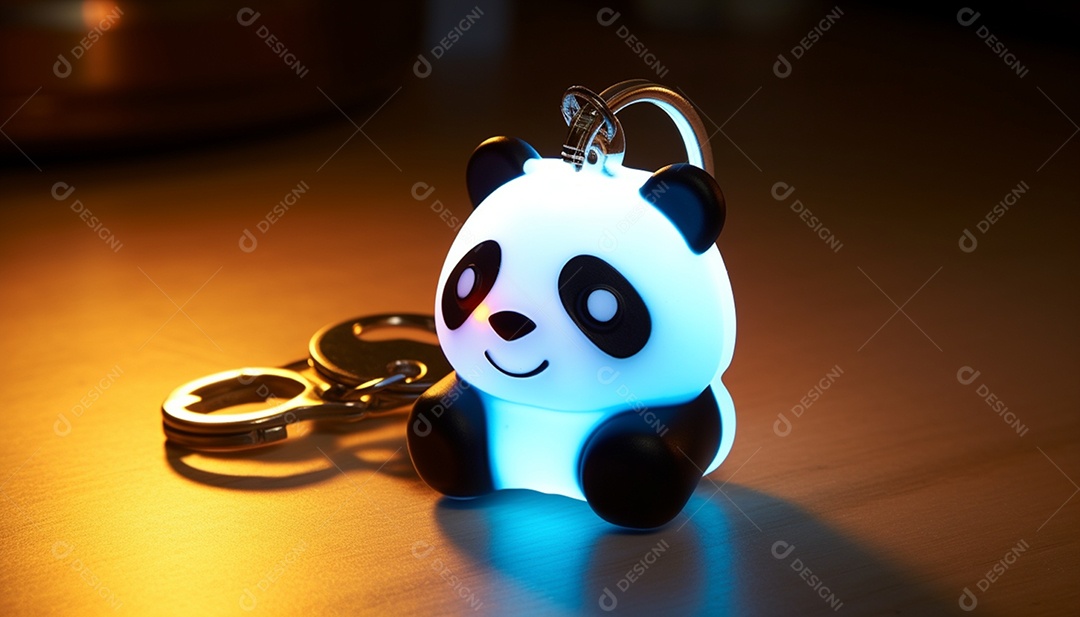 Fones de ouvido em formato de panda impresso em 3D