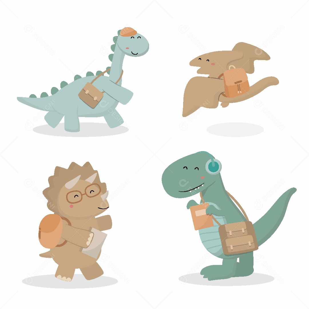 Voltas as Aulas Animais Ilustração Vetor EPS