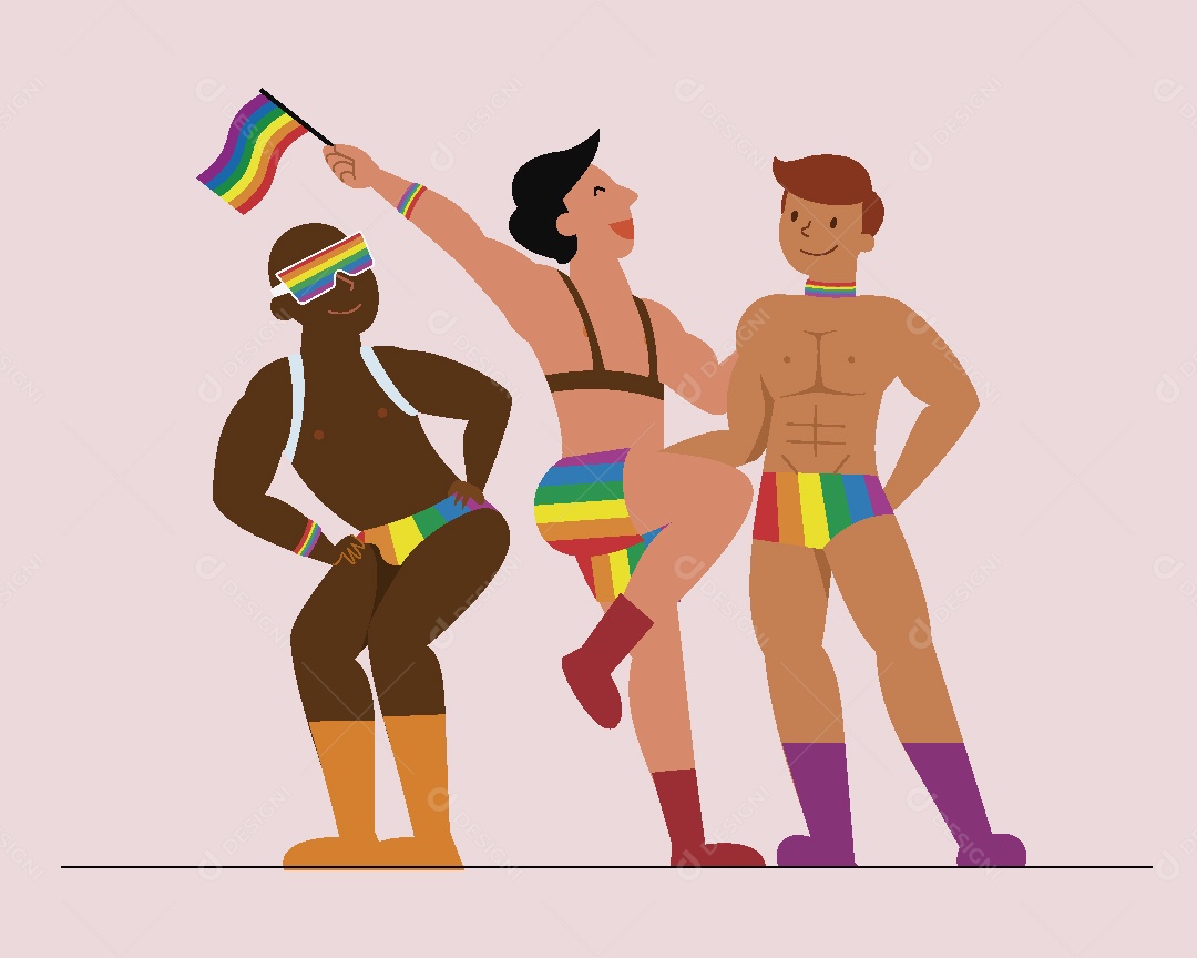 Feliz Mês do Orgulho LGBT Ilustração Vetor EPS