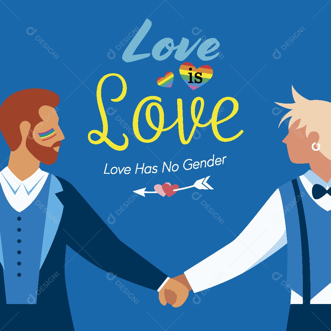 Feliz Mês do Orgulho LGBT Ilustração Vetor EPS