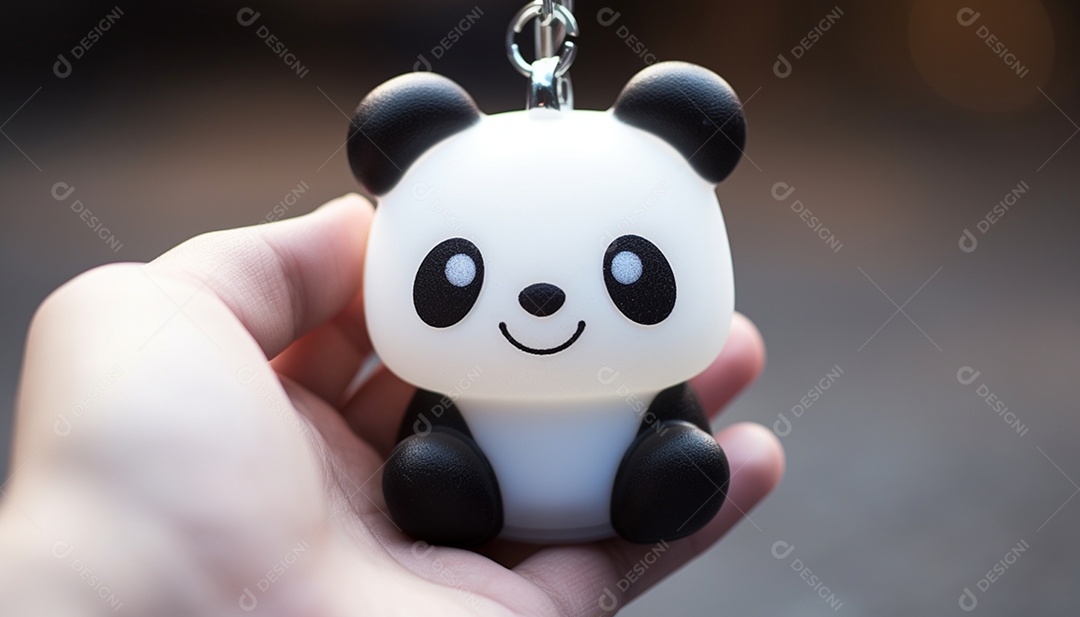 Fones de ouvido em formato de panda impresso em 3D