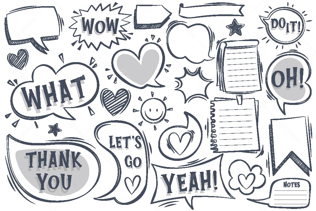 Conjunto de Bolha de Discurso Ilustração Vetor EPS