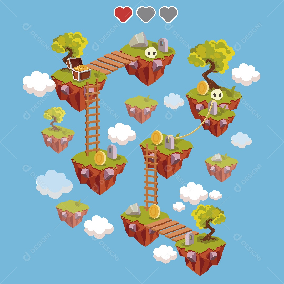 Mapa de Games Ilustração Vetor EPS