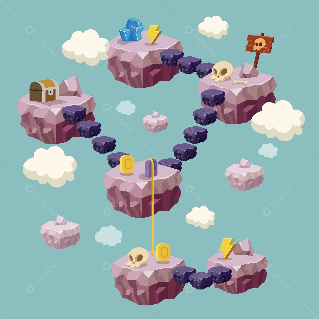 Mapa de Games Ilustração Vetor EPS