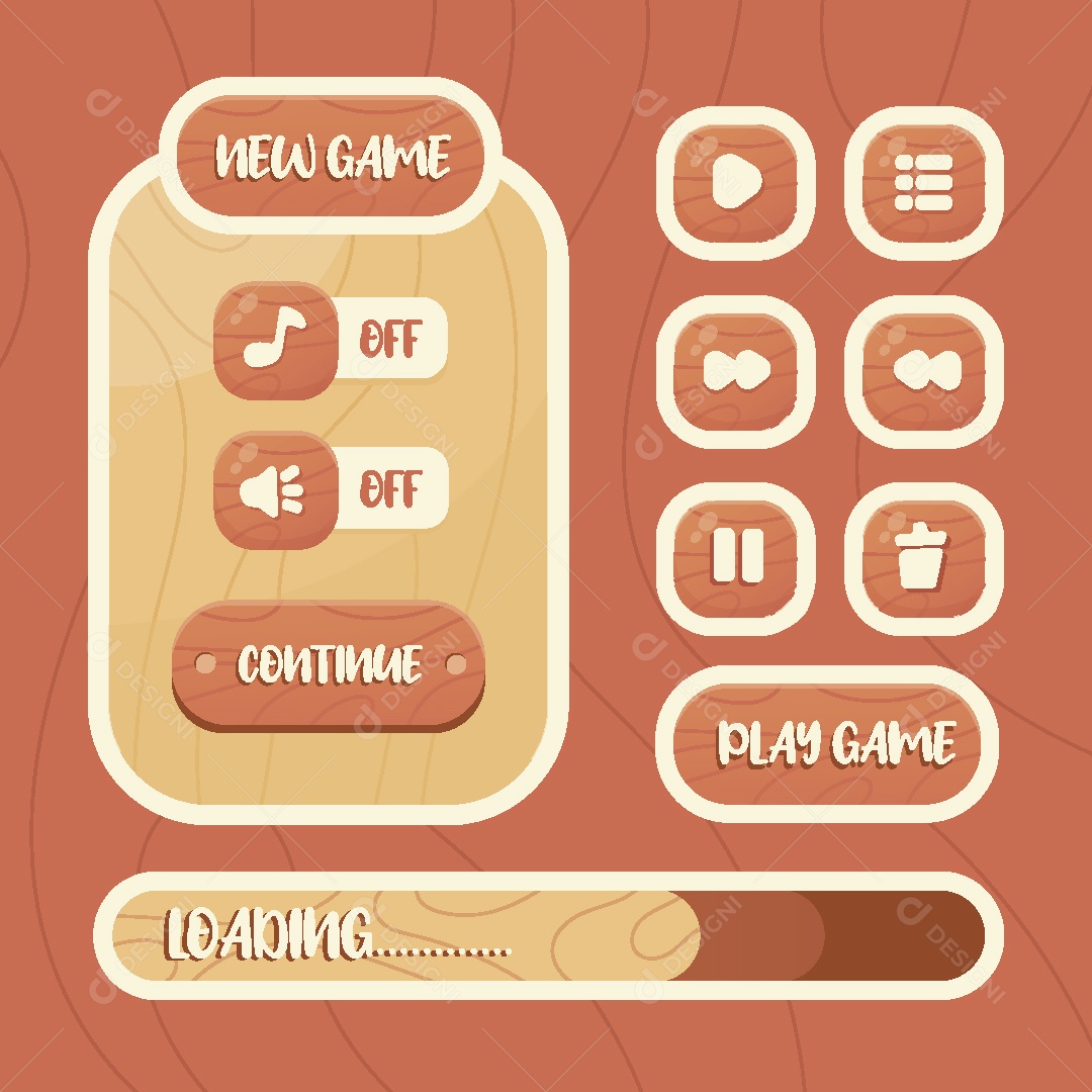 Menu de Games Ilustração Vetor EPS