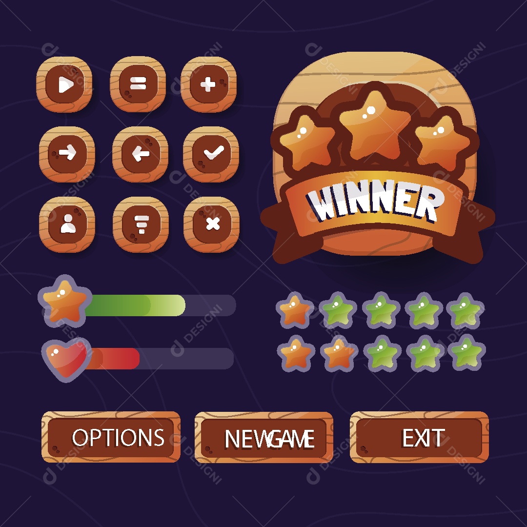 Menu de Games Ilustração Vetor EPS