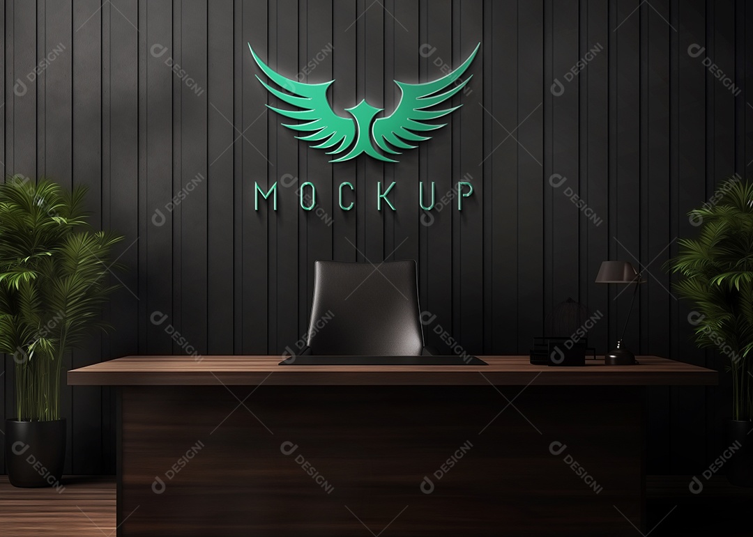 Modelo de Logo de Empresa Mockup PSD Editável