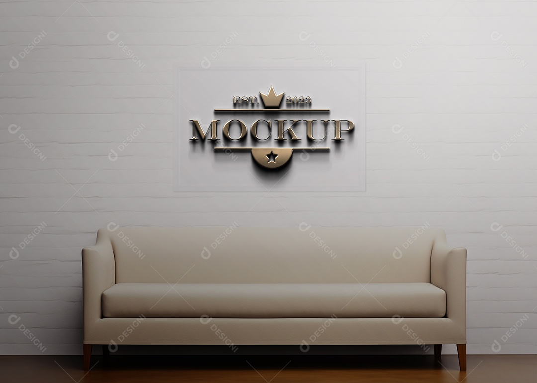 Modelo de Logo de Empresa Mockup PSD Editável