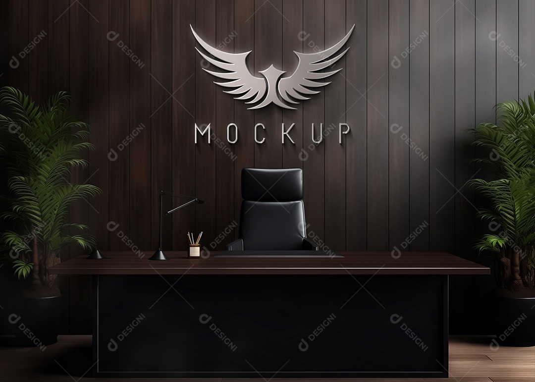 Modelo de Logo de Empresa Mockup PSD Editável