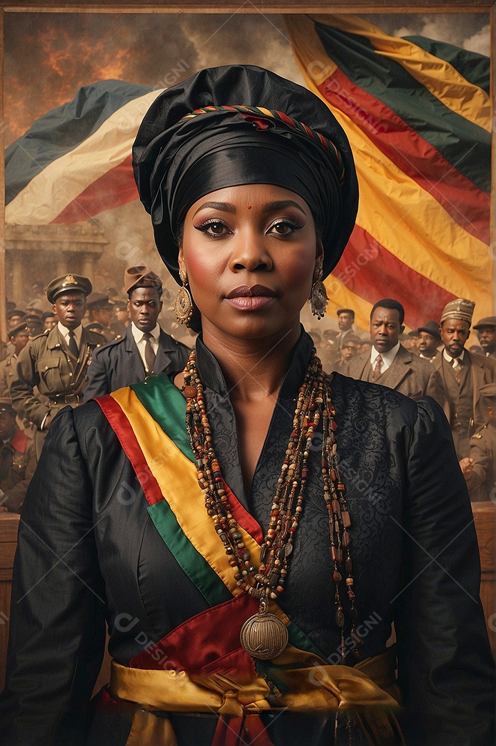 Imagem do mês da história negra com pessoas cultura africana IA generativa