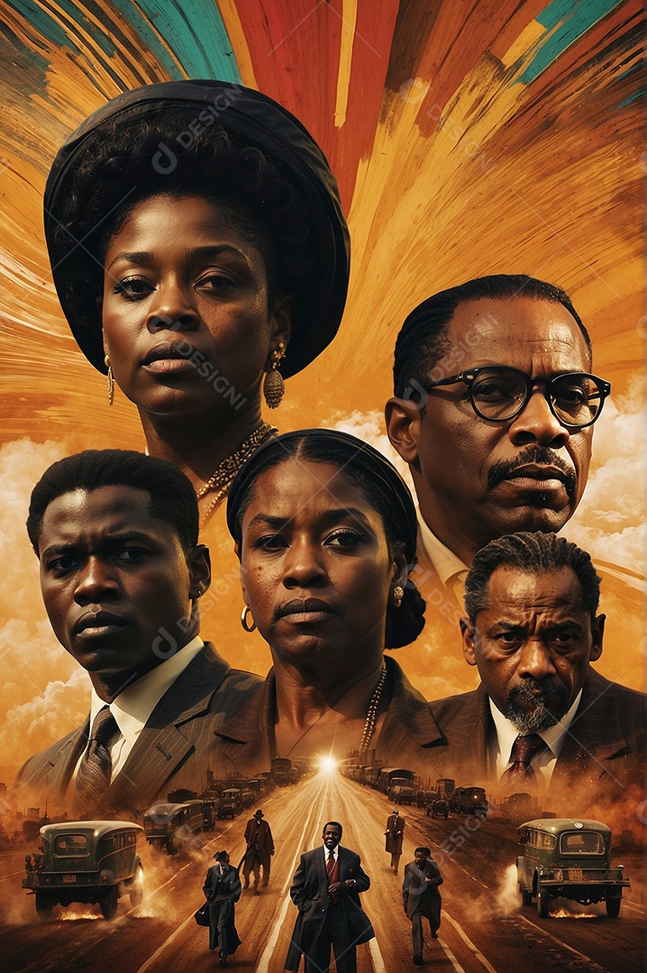 Imagem do mês da história negra com pessoas cultura africana IA generativa