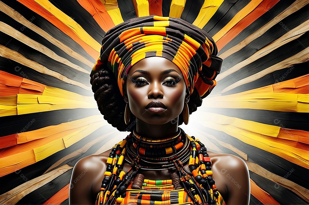 Imagem do mês da história negra com pessoas cultura africana IA generativa