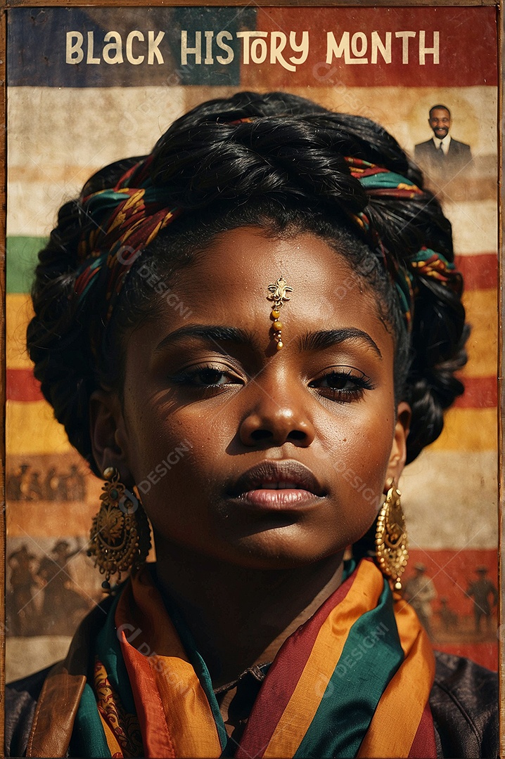 Imagem do mês da história negra com pessoas cultura africana IA generativa