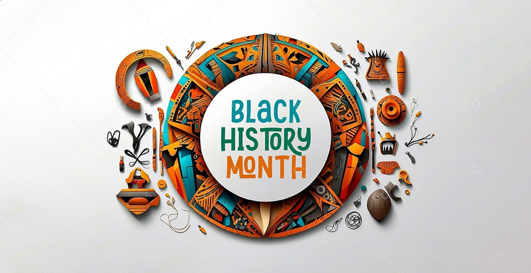 Imagem do mês da história negra com pessoas cultura africana IA generativa