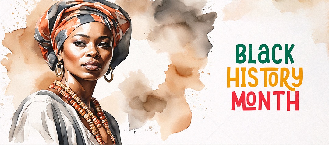 Imagem do mês da história negra com pessoas cultura africana IA generativa