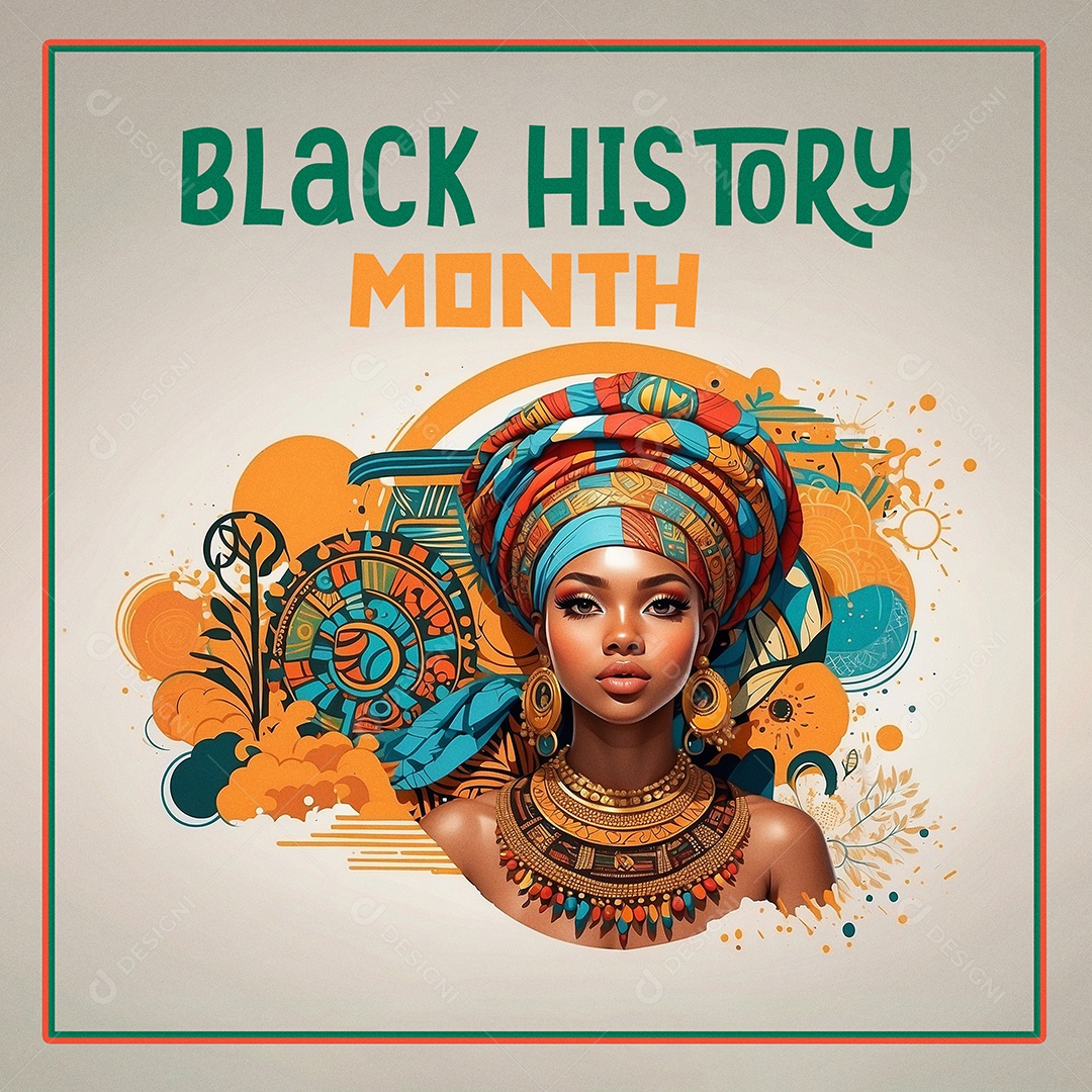 Imagem do mês da história negra com pessoas cultura africana IA generativa