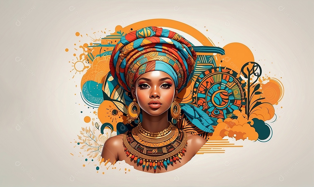 Imagem do mês da história negra com pessoas cultura africana IA generativa