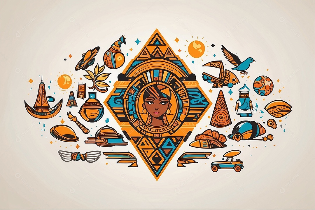 Imagem do mês da história negra com pessoas cultura africana IA generativa