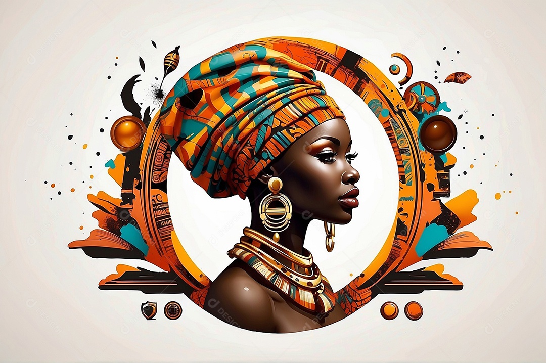 Imagem do mês da história negra com pessoas cultura africana IA generativa