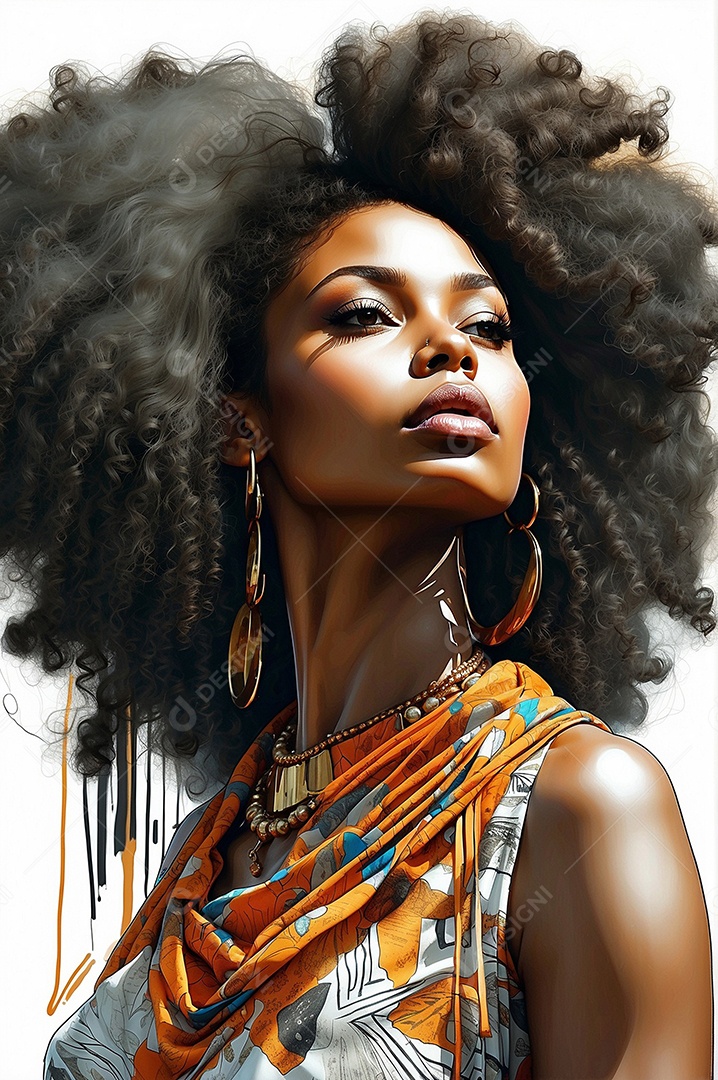 Imagem do mês da história negra com pessoas cultura africana IA generativa