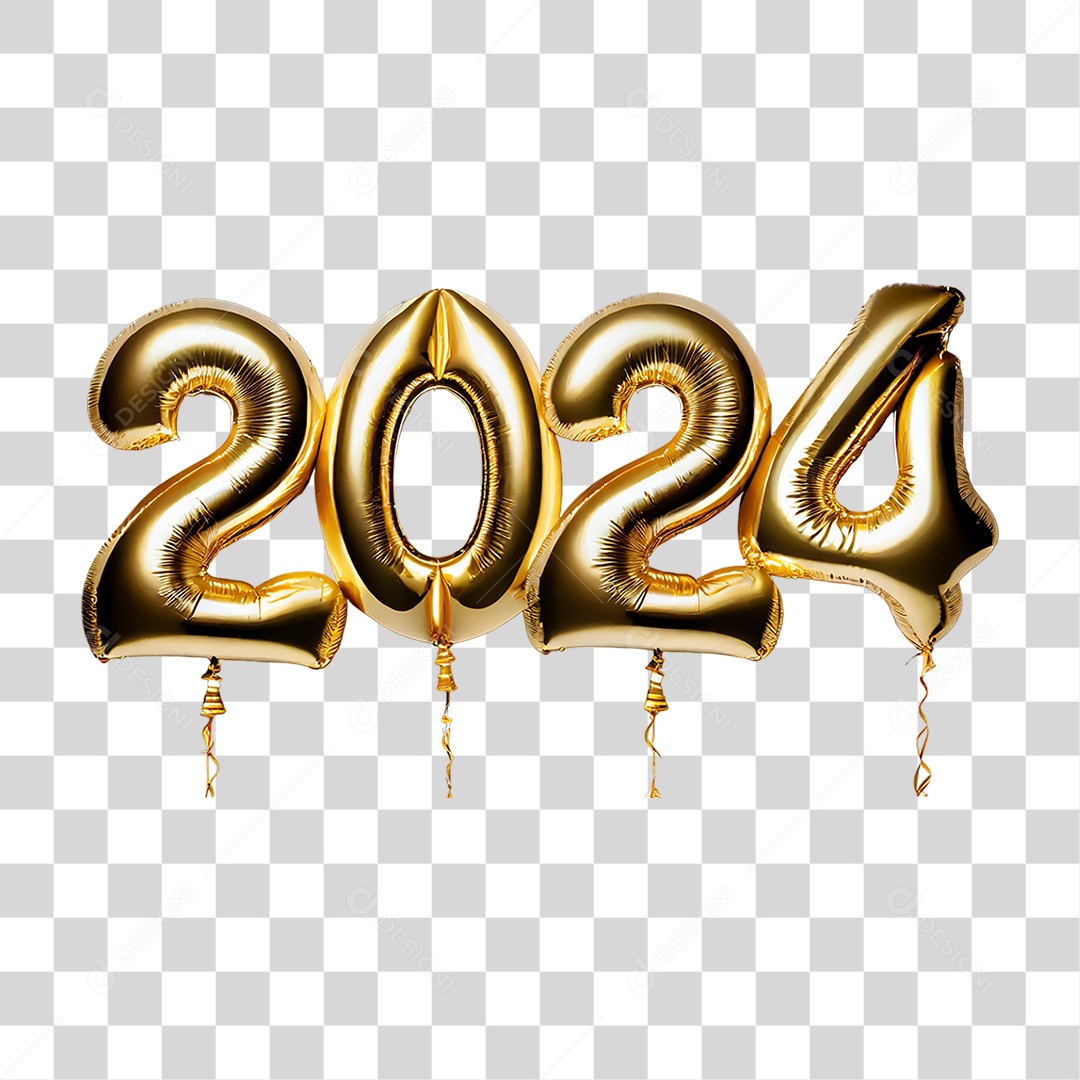 Balões 2024 PNG Transparente