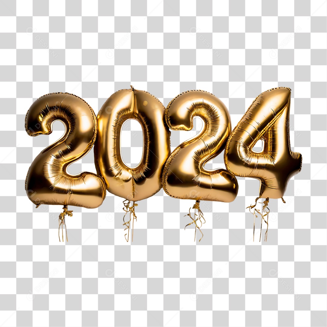 Balões 2024 PNG Transparente