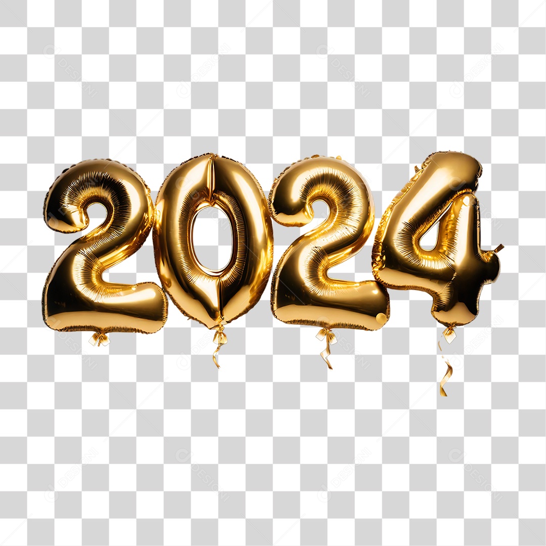 Balões 2024 PNG Transparente