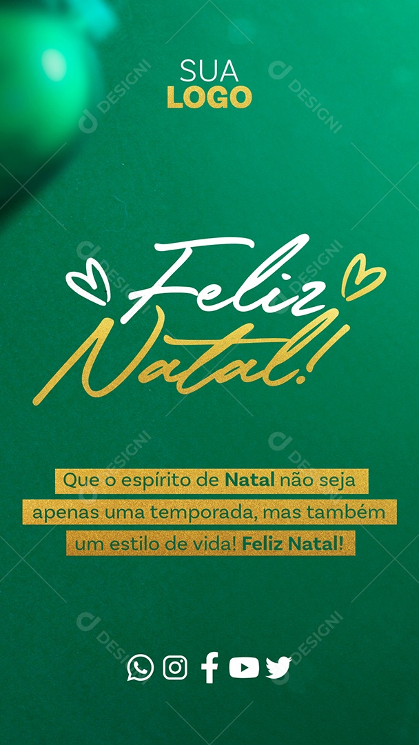 Story Feliz Natal Que o Espírito de Natal não Seja Apenas uma Temporada Social Media PSD Editável