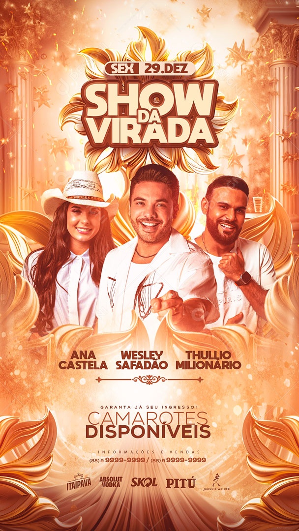 Social Media Flyer Story Show Da Virada PSD Editável