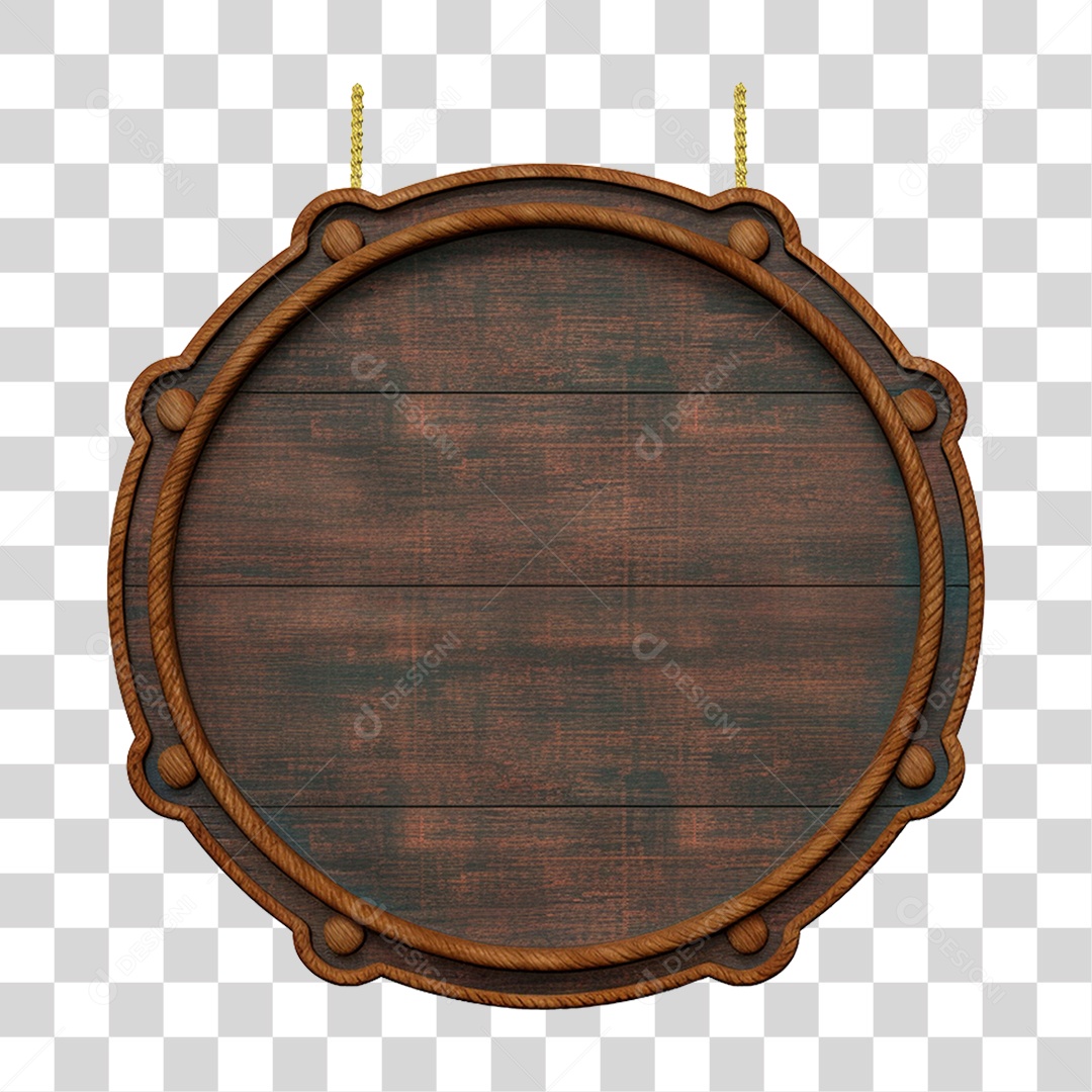 Placa de Madeira PNG Transparente