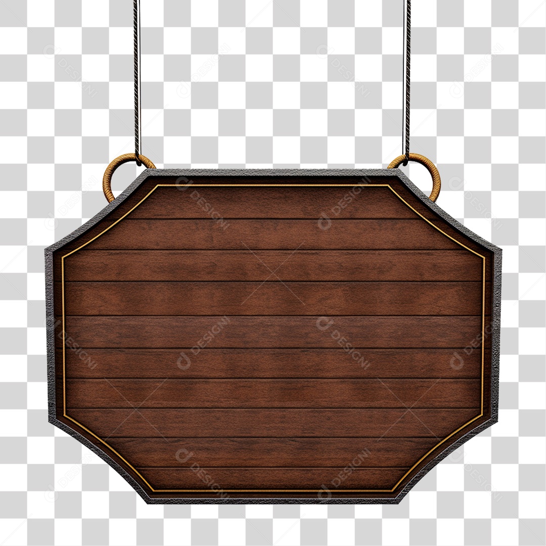 Placa de Madeira PNG Transparente