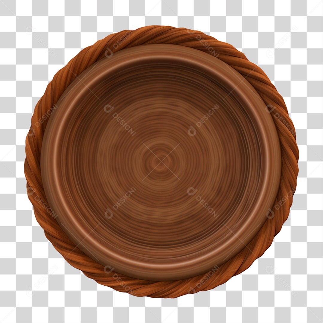 Placa De Madeira Redonda PNG Transparente