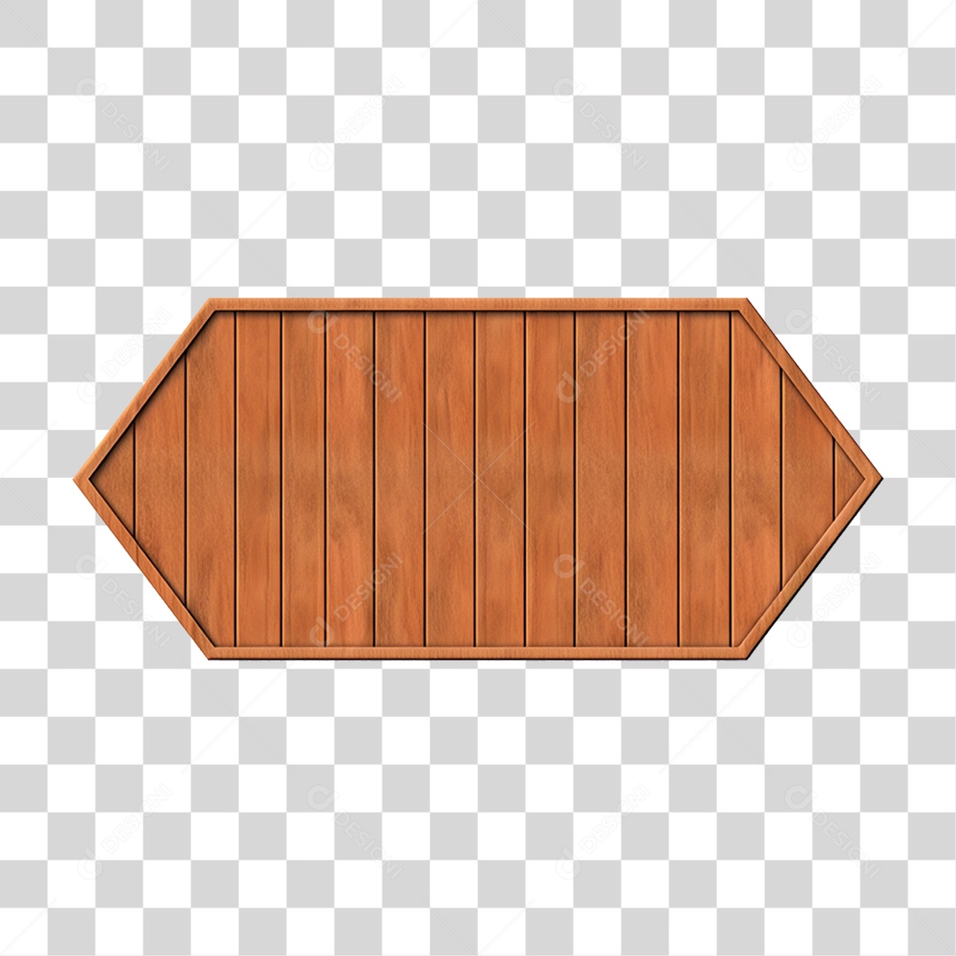 Placa de Madeira PNG Transparente