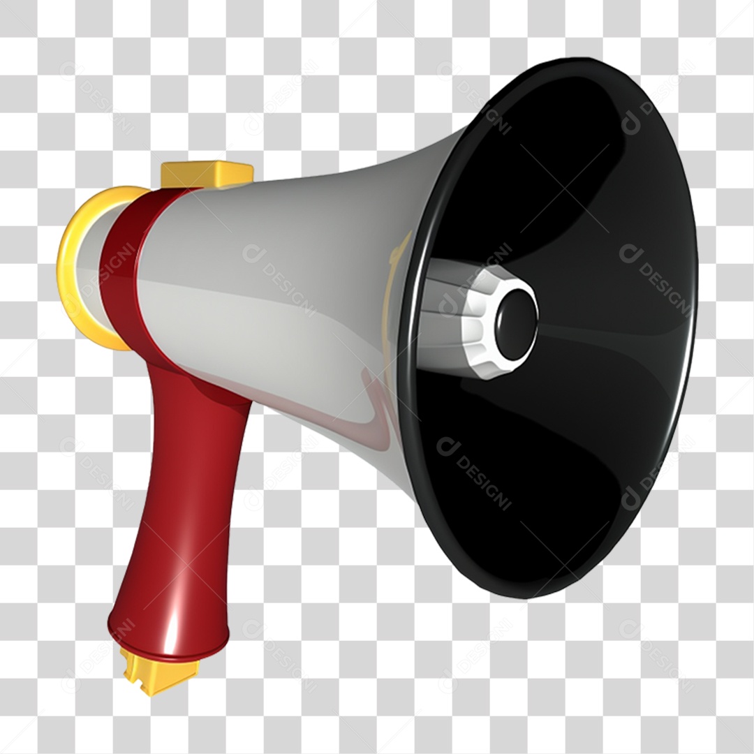 Megafone Alto Falante 3D PNG Transparente