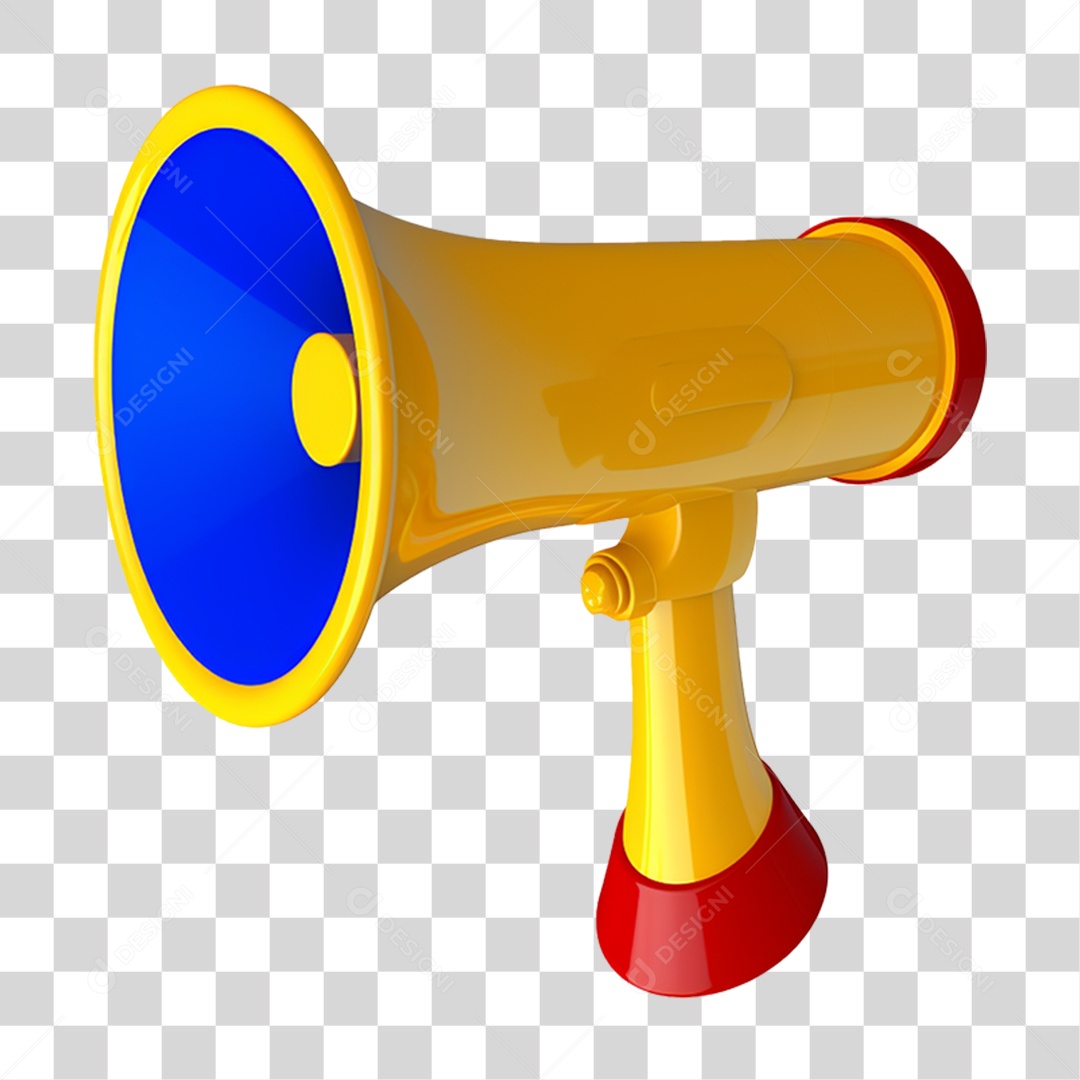 Megafone Alto Falante 3D PNG Transparente