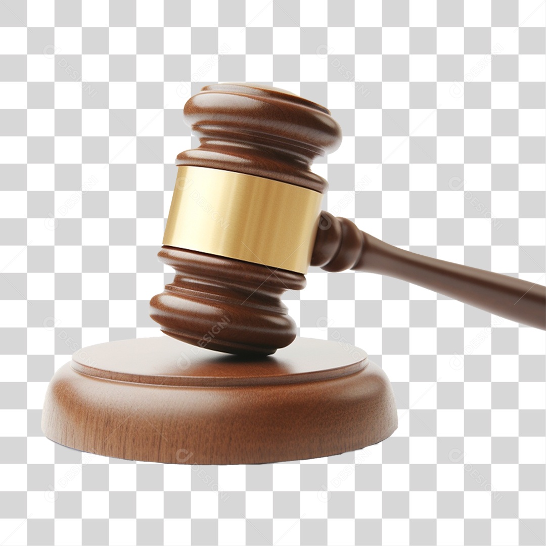 Martelo de Madeira Juiz PNG Transparente