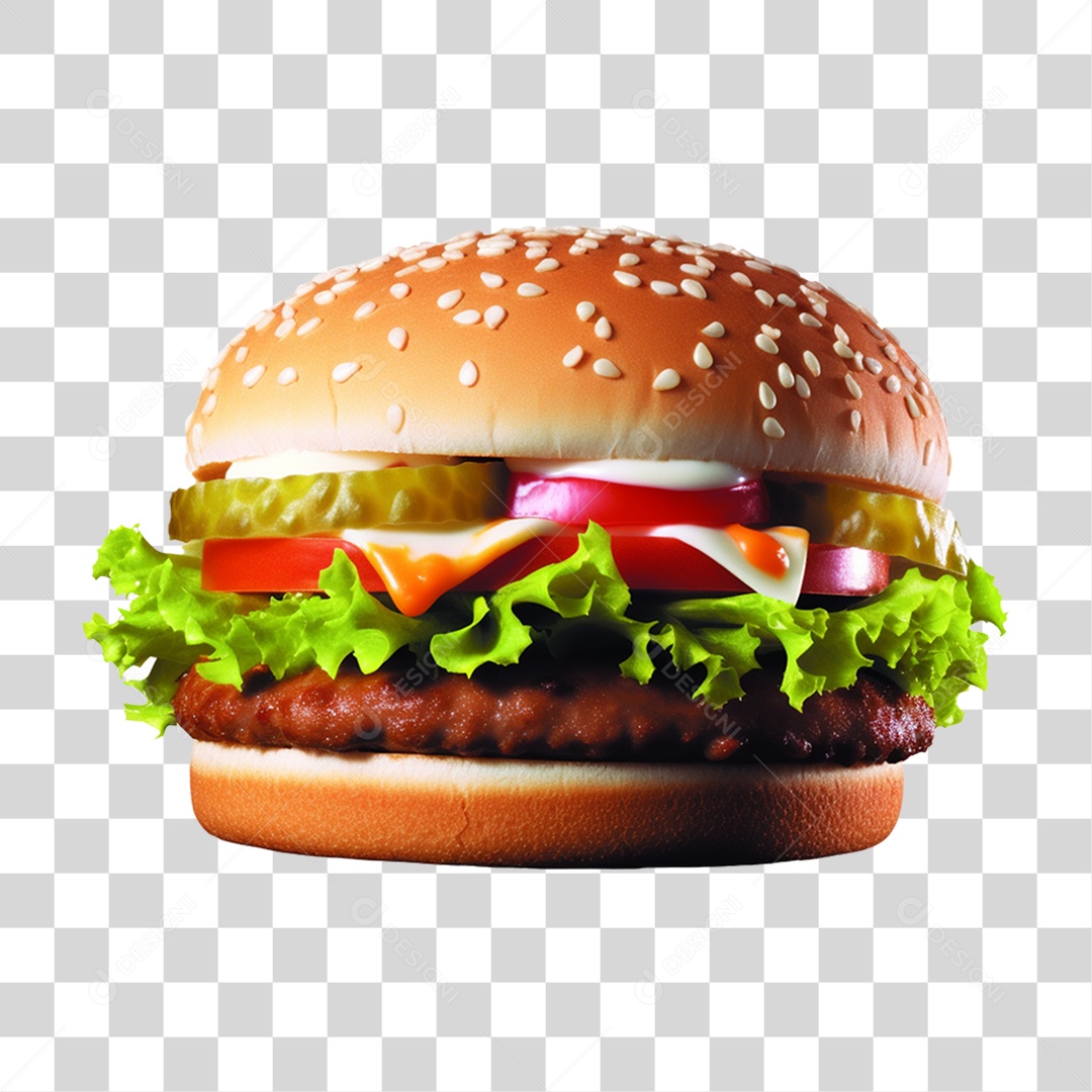 Hamburger Lanche PNG Transparente