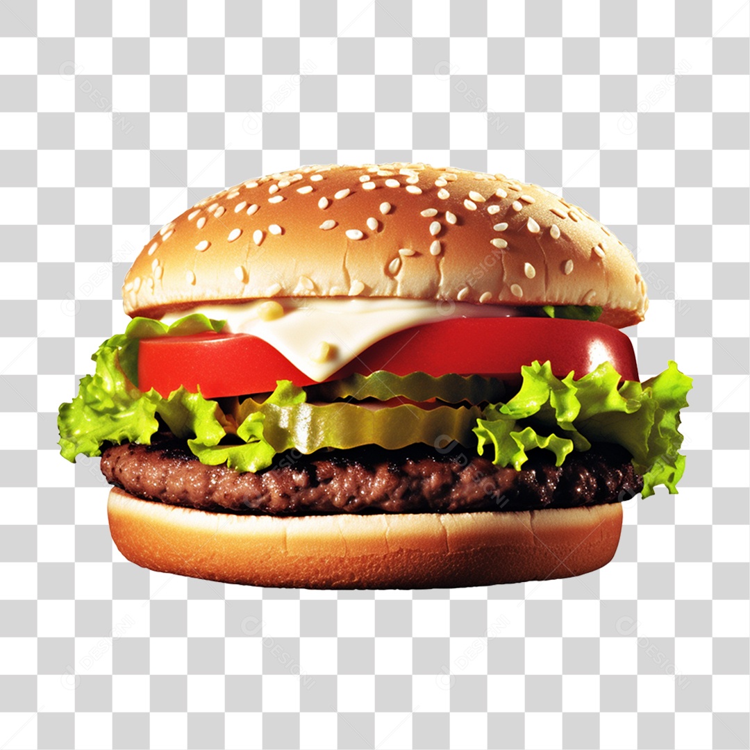 Hamburger Lanche PNG Transparente