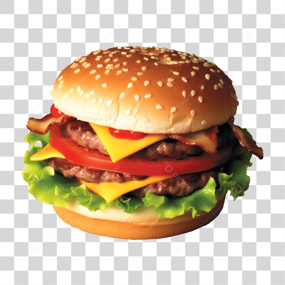 Hamburger Lanche PNG Transparente