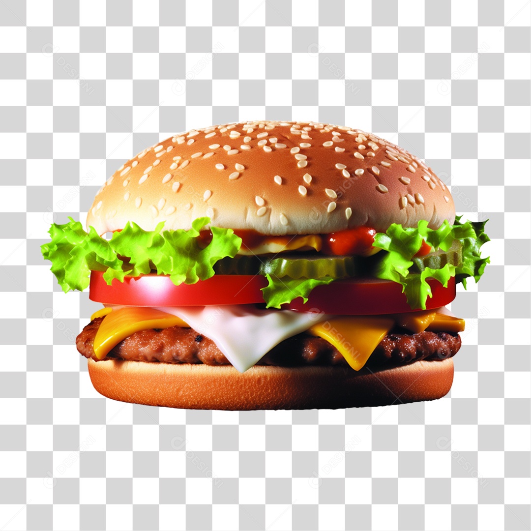 Hamburger Lanche PNG Transparente