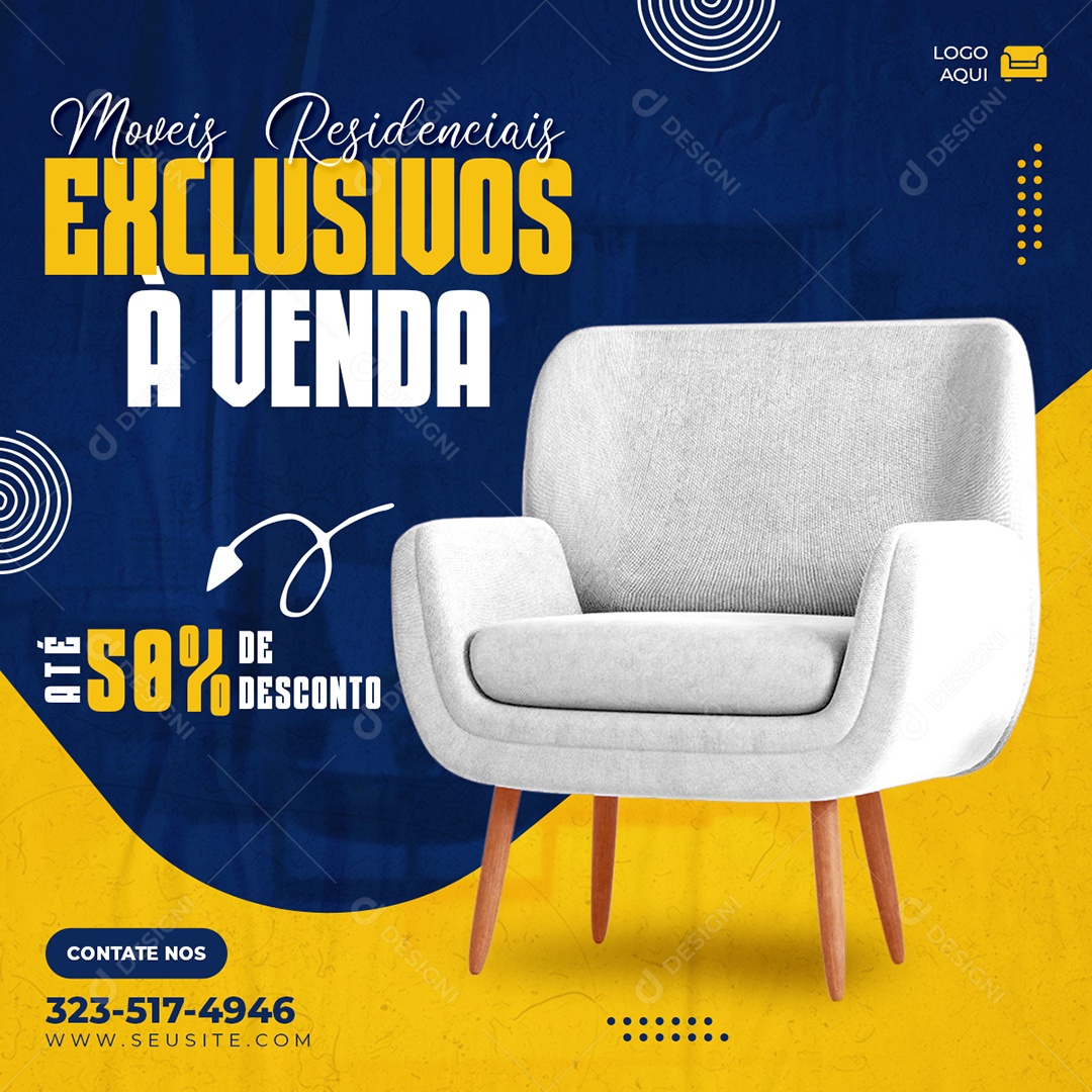 Social Media Móveis à Venda Até 50% De Desconto PSD Editável